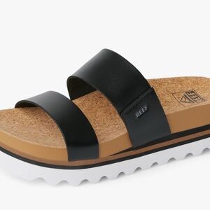 Reef Black Sandals Minimalist Slide Design